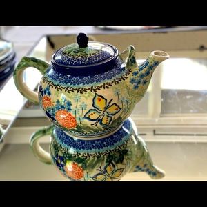 CERAMIKA ARTYSTYCZNA Polish Pottery Large Teapot
